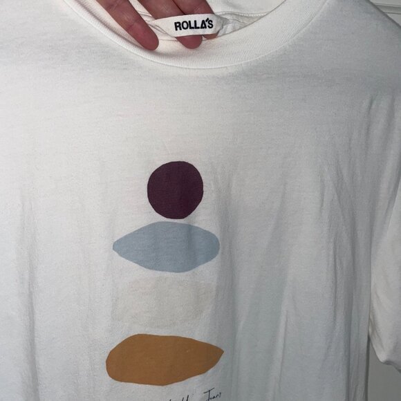 Rolla's Tomboy Paper Cut Tee Tshirt Abstract Print Rock - Picture 2 of 3